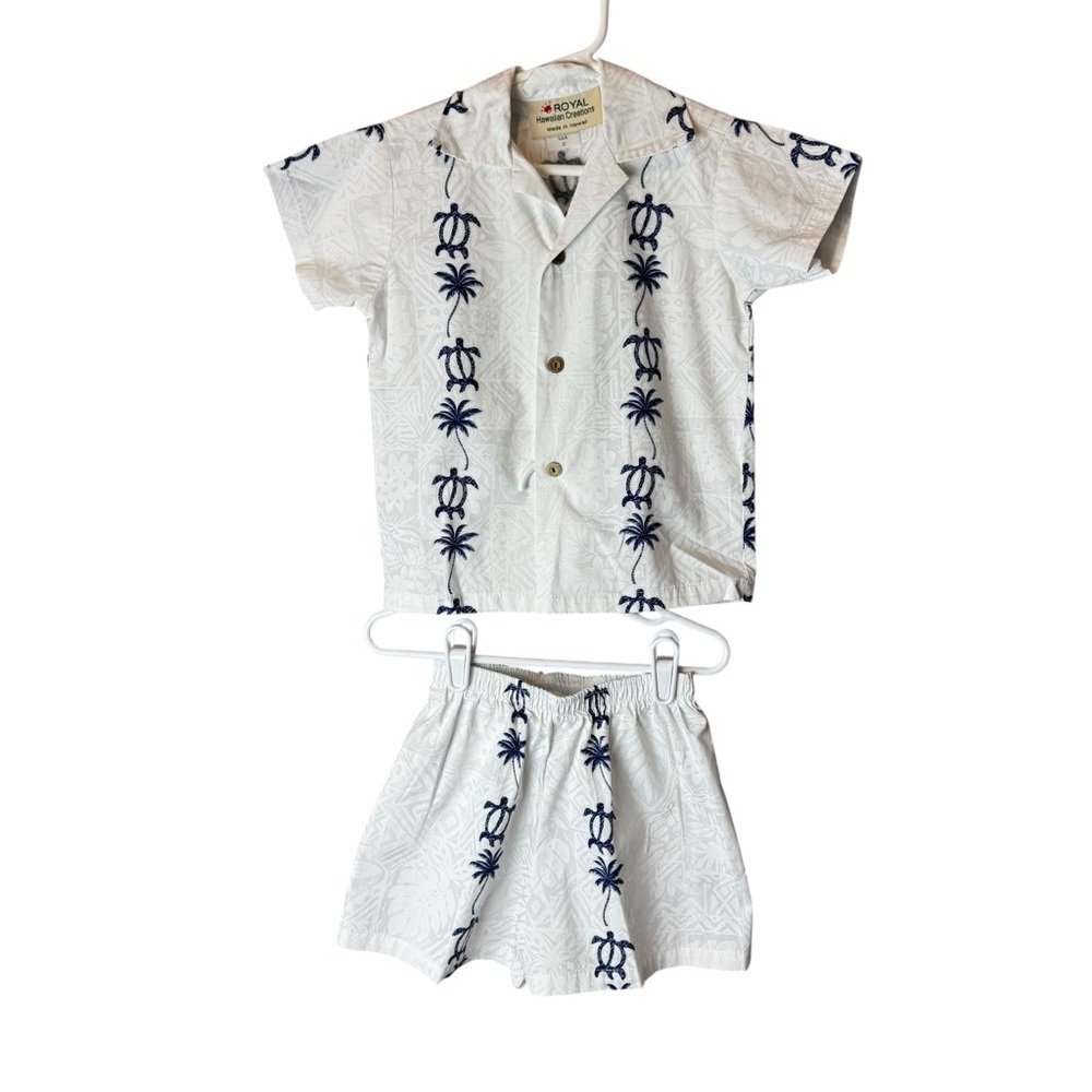 Royal Hawaiian Creations White Turtle Set 2T